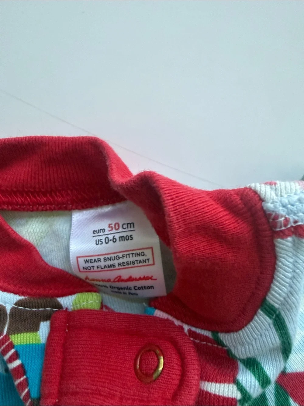 Hanna Andersson Gnome Holiday Zip Up Pajamas Size 0-6M